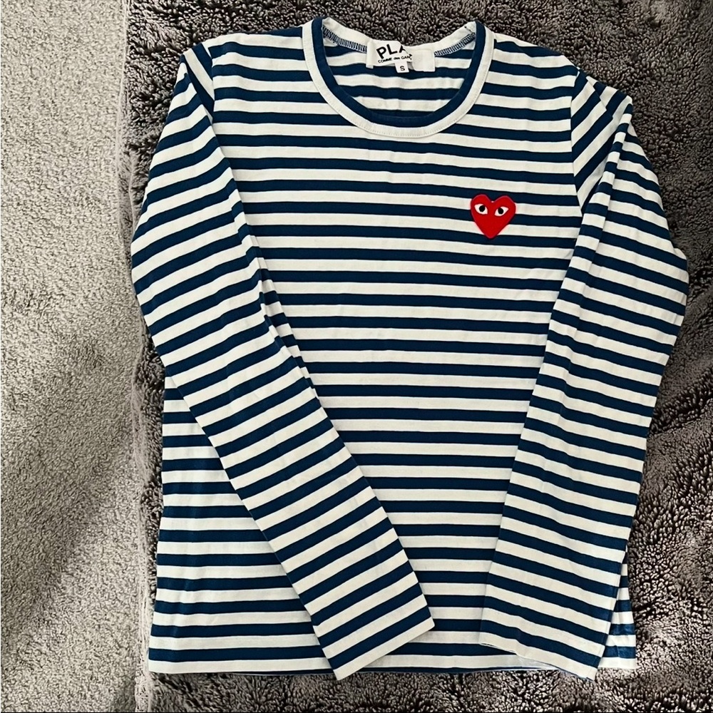 Comme des Garçons PLAY Long-Sleeve Striped T-Shirt